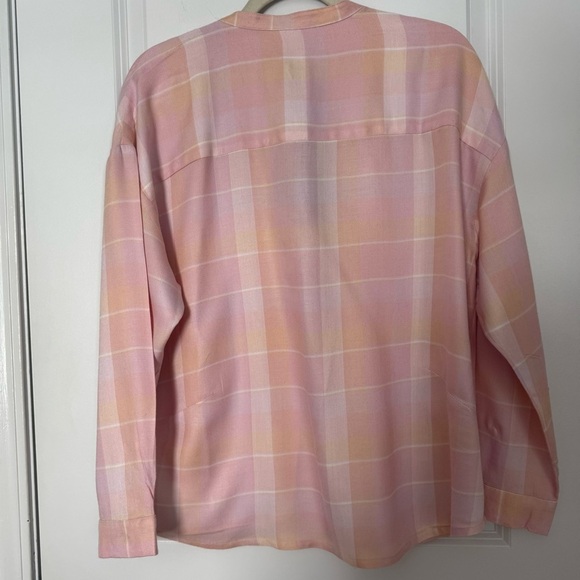 NWT KUT from the Kloth Pink Plaid Button-Up Blouse - Picture 2 of 7